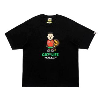 A Bathing Ape x Cristiano Ronaldo CR7 Life Baby Milo Relaxed Fit T-Shirt Black 2M23-110-910-BLK
