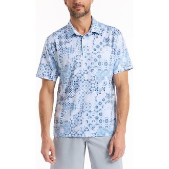 Robert Graham Riverside Knit Polo in Light Blue at Nordstrom Rack, Size Xx-Large