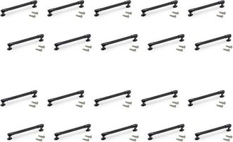 Emuca Lote De 20 Tiradores Para Mueble Suez, L184mm, Intereje 160mm, Aluminio, Pintado Negro - Emuca