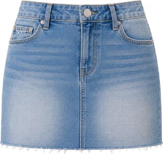 True Religion Sadie effen denim minirok voor dames (Goudkleurig/Verbleekt)