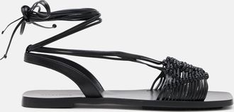 AllSaints Cow Leather Donna Leather Rope Strappy Sandals, Size: UK 3/US 6/EU 36