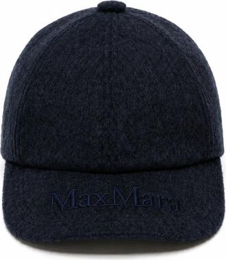 Max Mara Dark Blue Alancia Logo Baseball Cap
