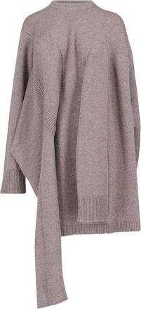 Niccol&ograve; Pasqualetti Asymmetrical Unstructured Sweater In Beige