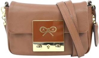 Anya Hindmarch Pre-owned Leren Schoudertas - Dames - Vintage Schoudertas - Bruin - ONE Size - Leer - Vintage