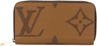 Louis Vuitton Tweedehands leren portemonnees - Dames - Vintage Accessoires - Bruin - ONE Size - Leer - Vintage