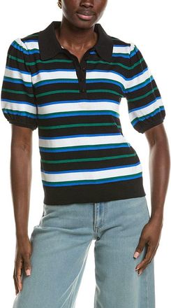 T Tahari Half Button Down Shirt