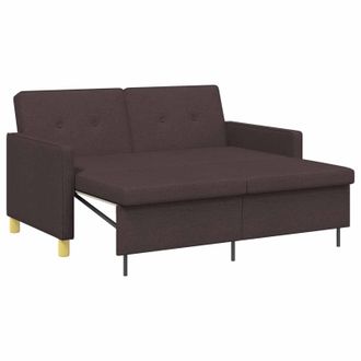 vidaXL Sof&aacute; Cama Desplegable Marr&oacute;n Oscuro Tela Vidaxl