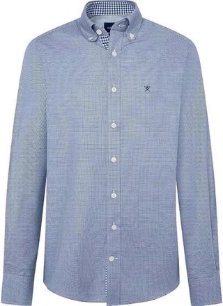 Hackett Camicia Brushed Puppytooth - - Shirts - Uomo - Blu - XL