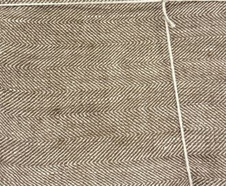 LinenMe Choco Chevron Linen Tablecloth In Herringbone Weave
