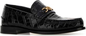 Versace Mens Calf Loafer Black Leather