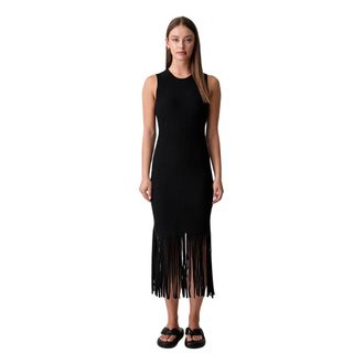 DKNY Dkny, Dames, Jurken, Zwart, Maat: XL Katoen