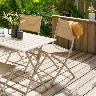 Hesperide Sedia da giardino pieghevole Modula argilla