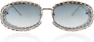 Anna-Karin Karlsson BILLION $ BOO White Gold Womens Sunglasses Silver Size 57