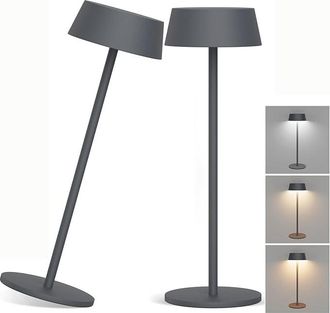 OEM L&aacute;mpara De Mesa Led Inal&aacute;mbrica Regulable A Pilas, Resistente Al Agua Ip54, 2 Unidades