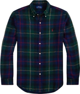 Ralph Lauren Geruit Overhemd Custom Fit - Heren - Casual Overhemden - Veelkleurig - S - Katoen - Overhemden
