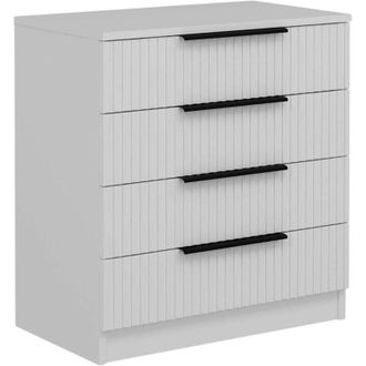 Dmora Dmora - Cajonera Vicente, C&oacute;moda Multiusos, C&oacute;moda De Dormitorio, Gabinete Con Cajones, 72x42 H77 Cm, Blanco