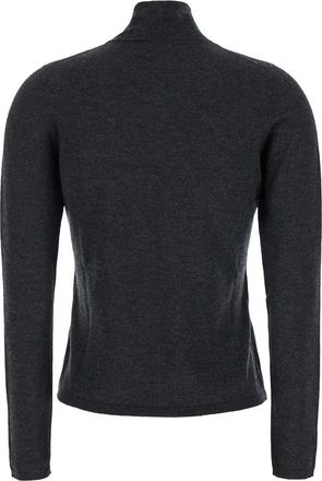 Max Mara Womens Grey High Neck Cashmere Sweater Tops Top
