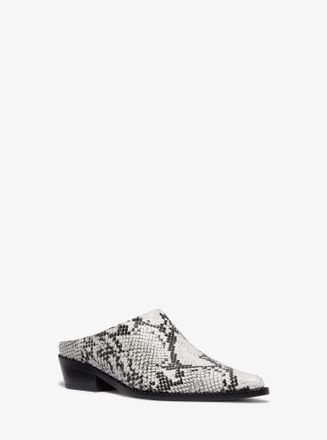 Michael Kors Nash Snake Embossed Leather Mule