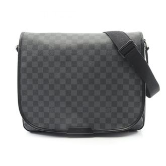 Louis Vuitton Black Damier Graphite Coated Canvas Leather Shoulder Bag (Pre-Owned)