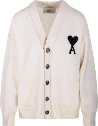 Ami Cardigan with inlay logo