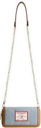 True Religion Buddha Patch Double Zip Chain Wallet in Denim at Nordstrom