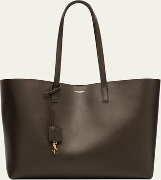 Saint Laurent Shopping Bag East-West Tote in Smooth Leather