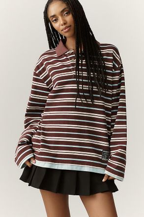 Damson Madder Noah Organic Cotton Rugby Shirt Top