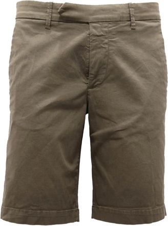 Eleventy Army Green Katoenen Bermuda Shorts - Heren - Korte Broeken - Groen - W31 - Katoen - Korte Broeken