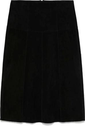 Isabel Marant Devy skirt - women - Calf Suede - 38 - Black