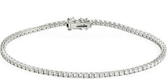 Bespoke 18ct White Gold Diamond Tennis Bracelet