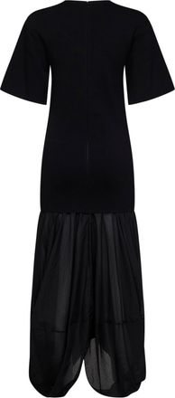 Toteme Womens Dress Cocoon Tee Black Viscose