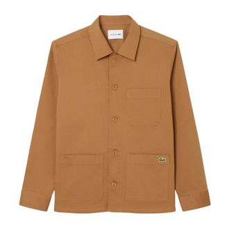 Lacoste Heren, Jassen, Bruin, Maat: 2XS Corduroy