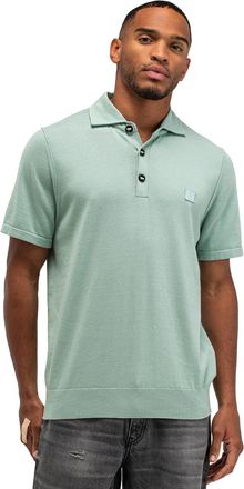 Butcher of Blue Korte mouw polo Butcher of Blue turquoise 3-knoops