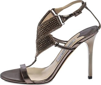 Jimmy Choo London Sandali con decorazione 100mm - Effetto metallizzato