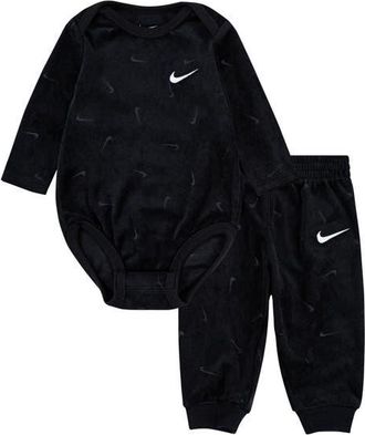 Nike New Impressions Bodysuit & Joggers Set in Black at Nordstrom, Size 0-3M
