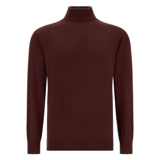 Boggi Milano Truien & Vesten, Heren, Rood, L, Wol, Merino wol polokraag trui