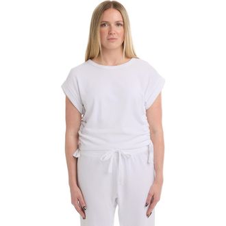 Wilt Round Neck Side Drawstrings Tee in White at Nordstrom, Size X-Small