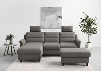 Sit&more Ecksofa »Farö L-Form« inklusive Federkern, wahlweise mit Bettfunktion und Bettkasten