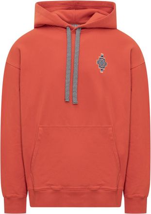 Marcelo Burlon Red Embroidered Hood Sweatshirt
