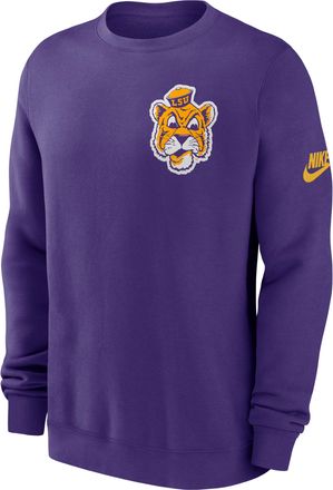 Nike LSU Legacy Nike Mens College Pullover Crew in Purple | NKPV51LLOV-612