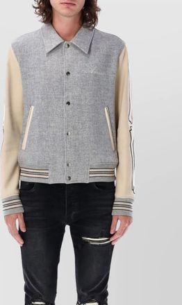 Amiri wool appliqu&eacute; bomber jacket