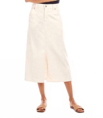 Karen Kane Womens Denim Midi Skirt In Natural