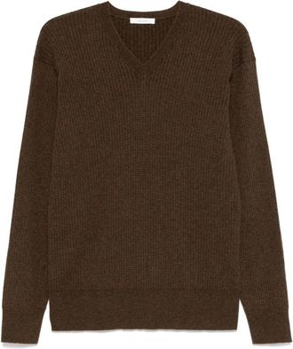 The Row V-hals Truien - Dames - Cashmere truien - Bruin - M - Kasjmier - Truien & Vesten