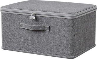 OEM Caja De Almacenamiento Con Tapa - Gris - Material Cati&oacute;nico