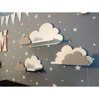 OEM Estantes De Nubes, Juego De 3, Fantasy Extra - Premium, Gris