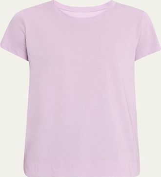 Lafayette 148 New York Modern Short-Sleeve Cotton Jersey Tee