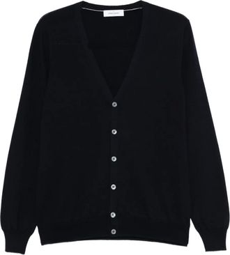 Gran Sasso Cardigan in lana con bottoni - Blu