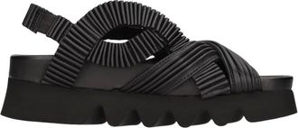 Patrizia Bonfanti Schoenen, Dames, Zwart, 37 EU, Leer, Sandalen Zwart