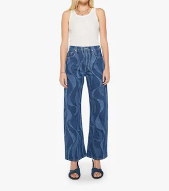 Mother The Lasso Sneak Jeans In Twist Of Fate