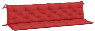 vidaXL Cojines De Banco De Jard&iacute;n 2 Uds Tela Oxford Rojo 200x50x7 Cm Vidaxl